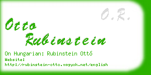 otto rubinstein business card